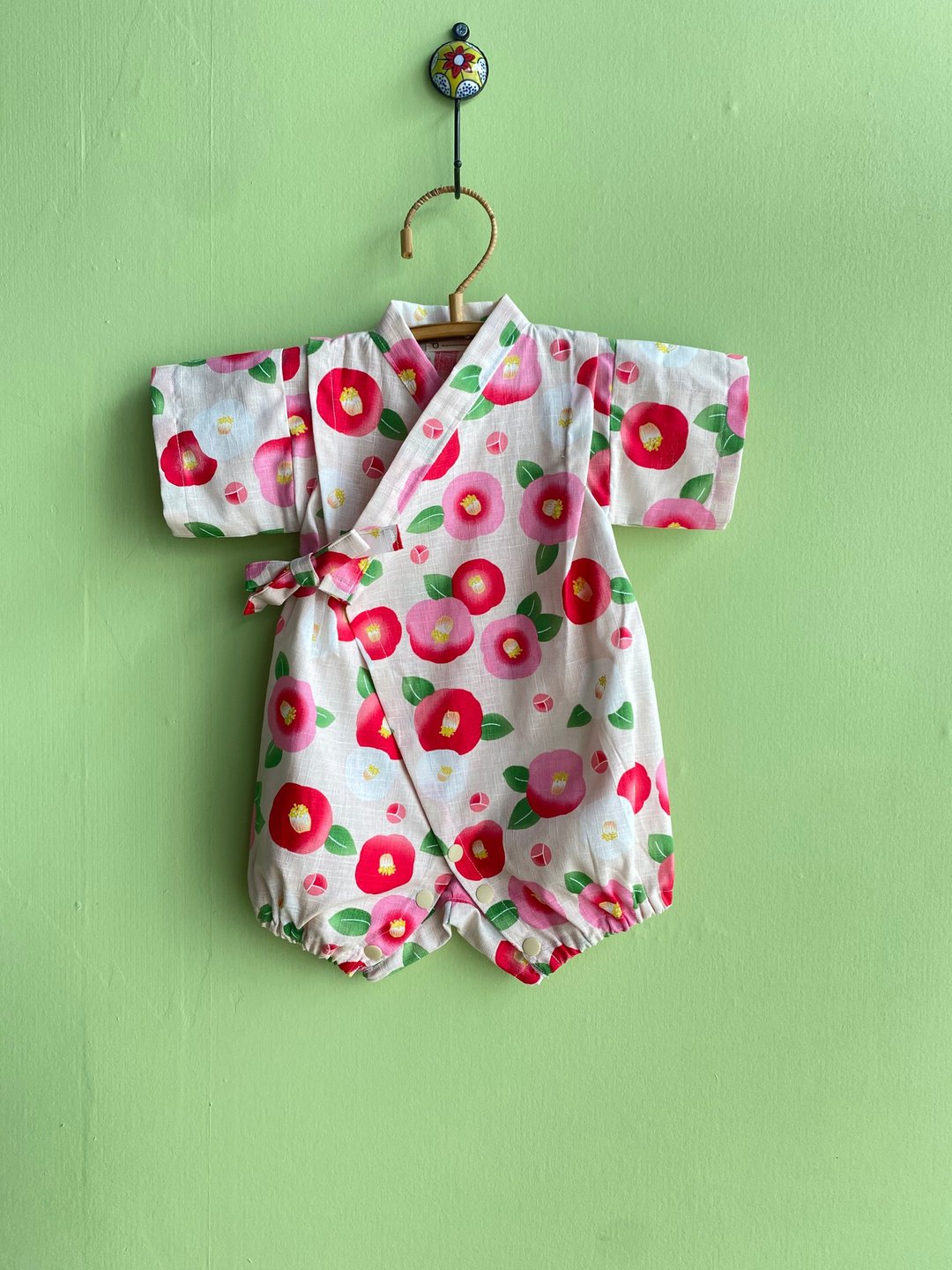 Baby jinbei Japanese baby jinbei 80cm - 包屁衣/连体衣 - 棉 粉红色
