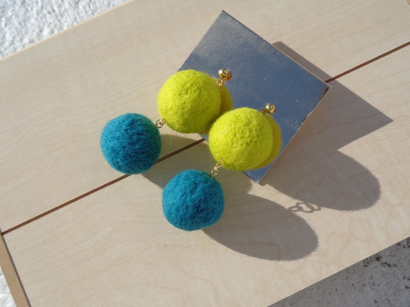 糖果色系简约风格耳环 - 耳环/耳夹 - 其他材质 绿色