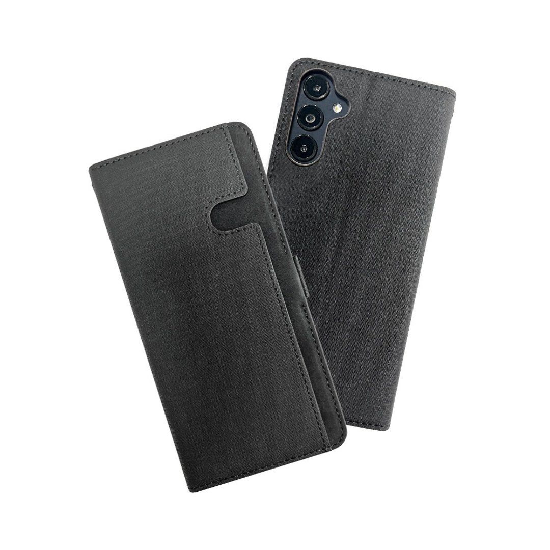 CASE SHOP Samsung  M14(5G)前收纳侧掀皮套-黑 - 手机壳/手机套 - 人造皮革 黑色