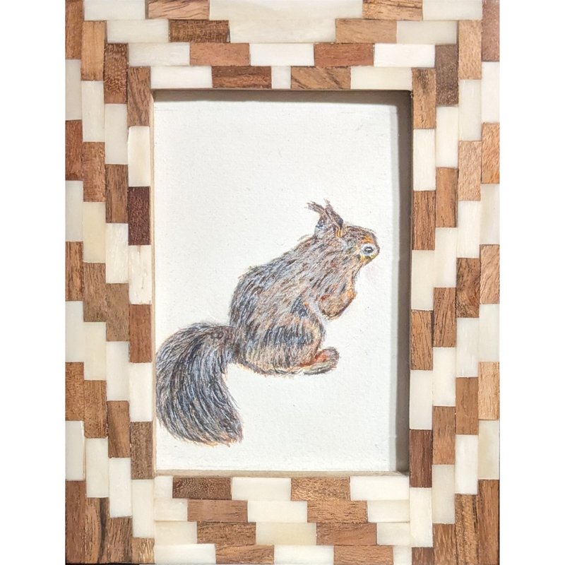 圆眼睛 - 海报/装饰画/版画 - 纸 咖啡色