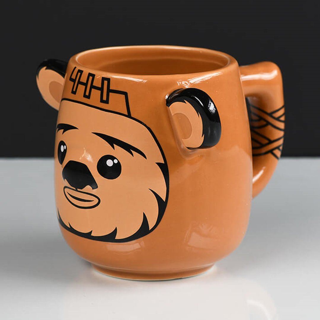 【星际大战】Star Wars 伊娃族 Ewok 可爱造型3D马克杯 - 咖啡杯/马克杯 - 陶 橘色
