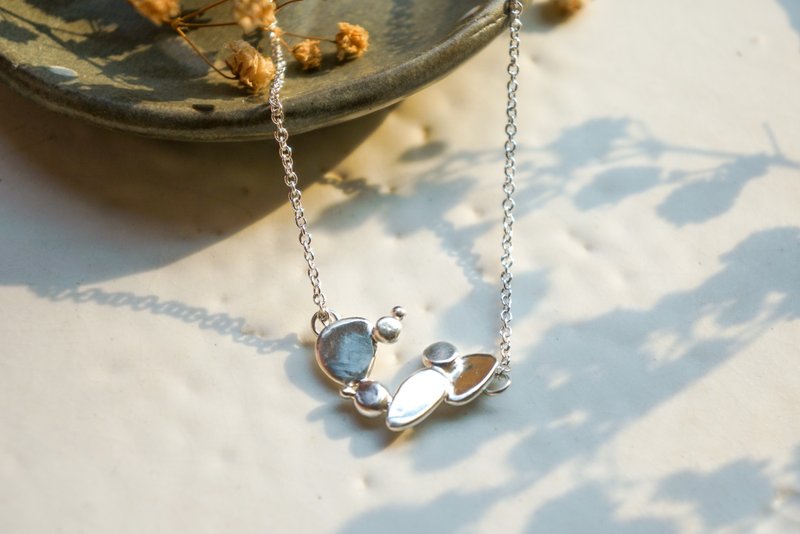 游水系列—亮银小石子项链 - 项链 - 银 银色