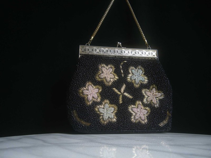 【老时光 OLD-TIME】早期台湾制手工制贵夫人珠珠包 - 手提包/手提袋 - 其他材质 多色