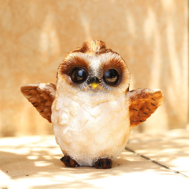 Devalier mo08 猫头鹰雕像猫头鹰树脂礼物生日礼物完美礼物 - 摆饰 - 树脂 咖啡色