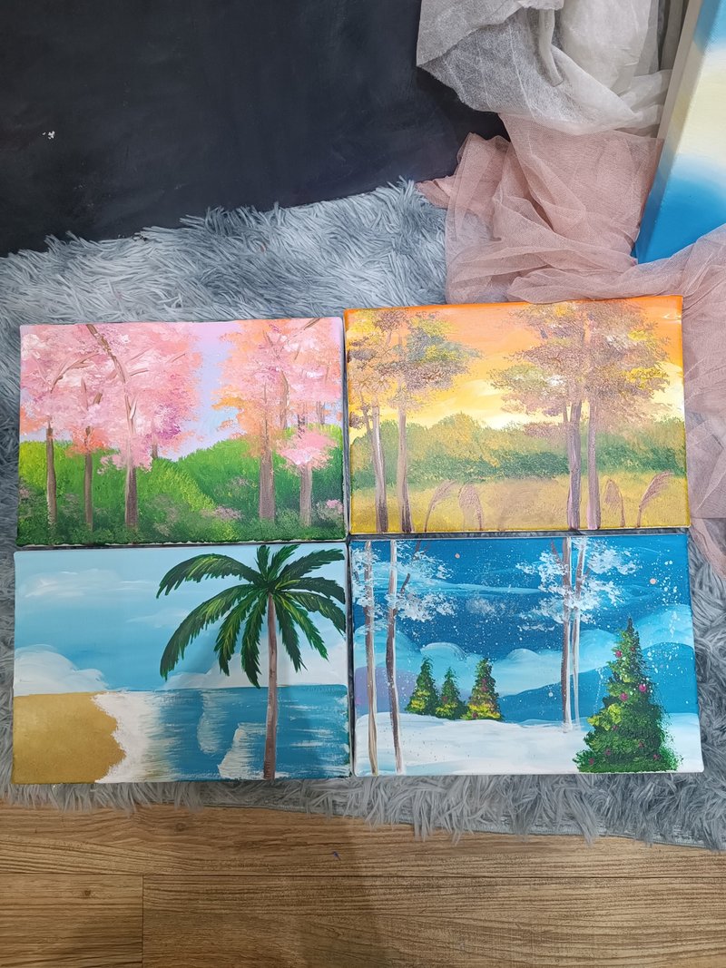 漩涡星空-油画作品 展示品 教案样本 换季出清 海洋油画 - 海报/装饰画/版画 - 颜料 