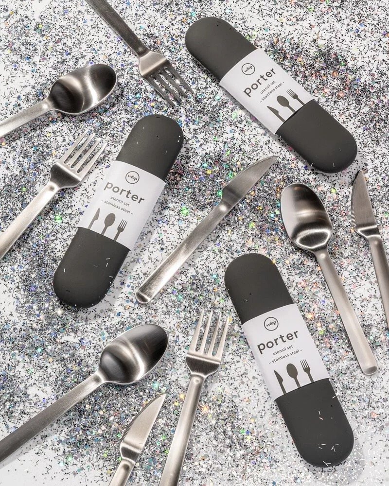 美国 W&P 三件组餐具 - 餐刀/叉/匙组合 - 不锈钢 多色