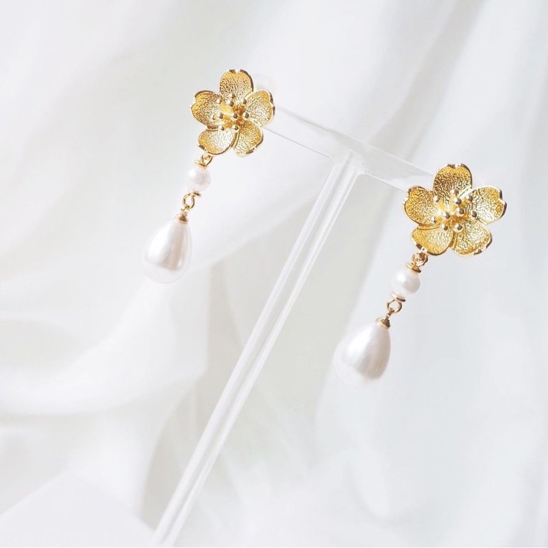 新娘耳环 新娘耳夹 生日礼物 优雅 耳环 耳夹 定制化 定制 - 耳环/耳夹 - 其他金属 白色