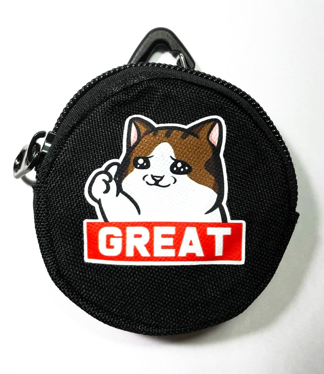 迷因零钱包 猫猫零钱包 赞赞迷因猫  口袋零钱包 - 零钱包 - 棉 黑色