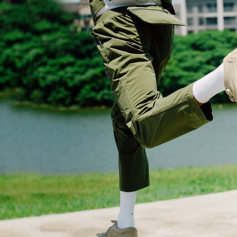 Coolmax凉感透气长裤 - 男士长裤 - 聚酯纤维 绿色