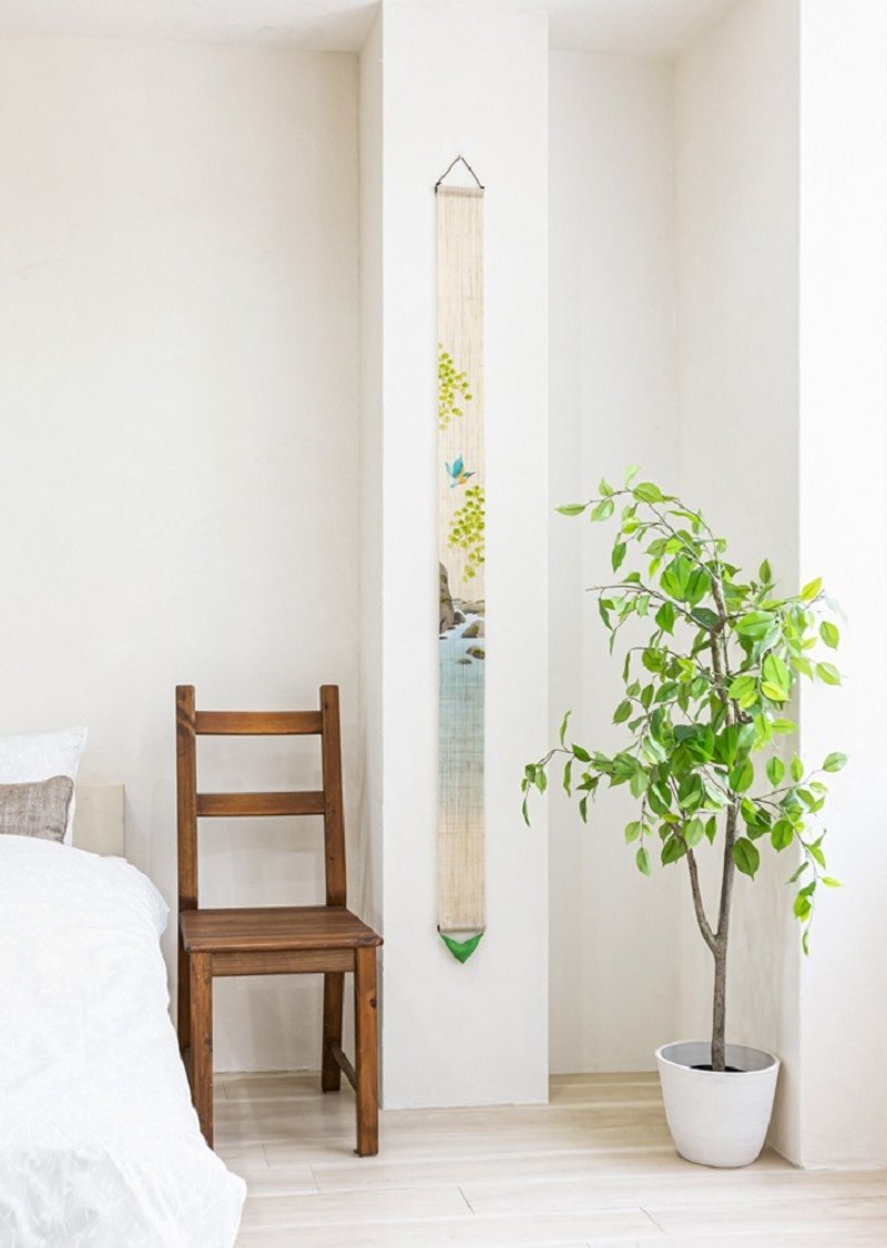 京都手绘细亚麻吊饰-翡翠 - 摆饰 - 棉．麻 