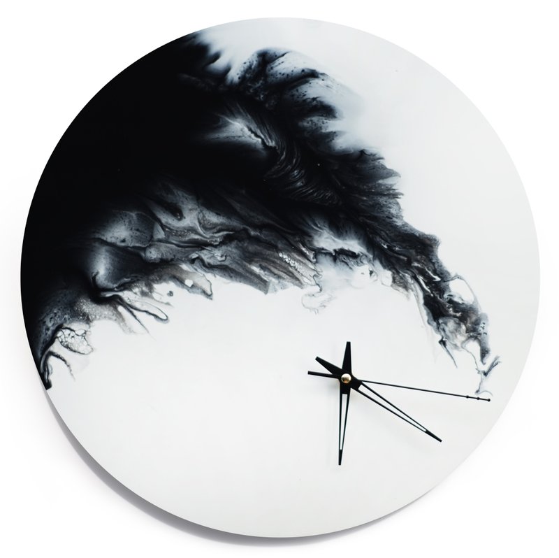 Wing in Angel・White in Black・Clock n Clock・Stop n Walk  天使の翼 40cm - 时钟/闹钟 - 塑料 黑色