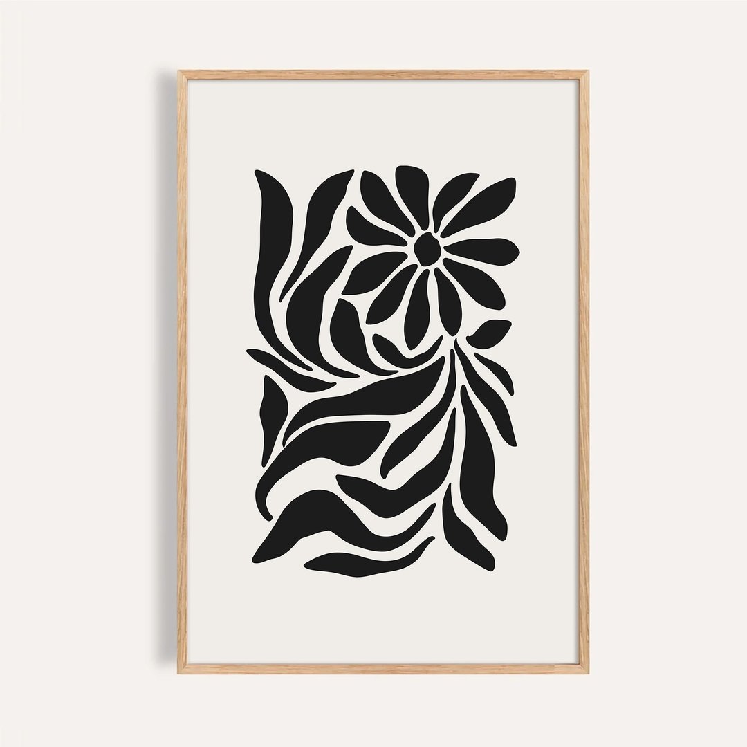 叶影之诗 Poem of Leaves / 黑白极简抽象挂画 画芯 海报 - 海报/装饰画/版画 - 纸 