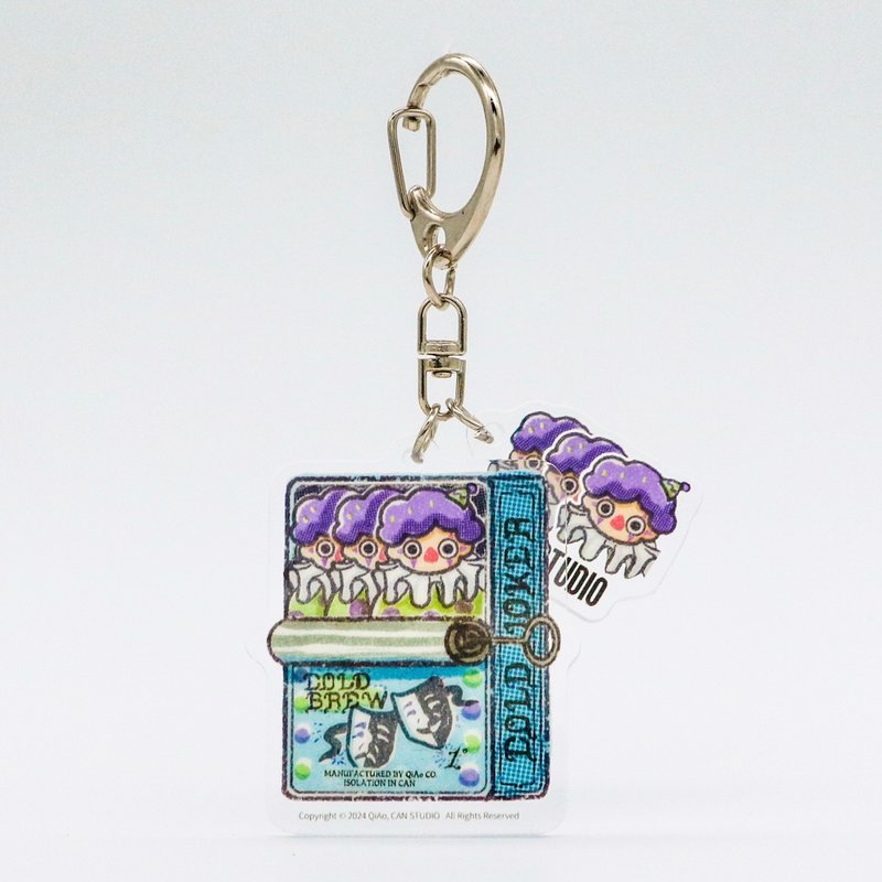 小丑罐头钥匙扣 - 钥匙链/钥匙包 - 其他金属 粉红色