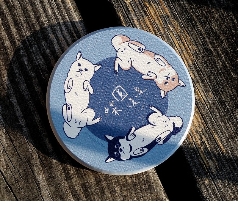 圭藻土吸水杯垫 柴圆滚滚 - 杯垫 - 其他材质 多色