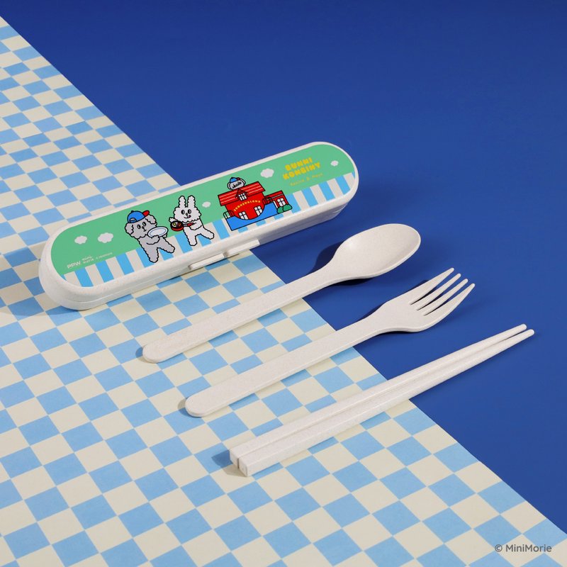 环保餐具套装  BUNNI KONBINY - 卡尼拉吃早餐 网红联名 - 餐刀/叉/匙组合 - 其他材质 