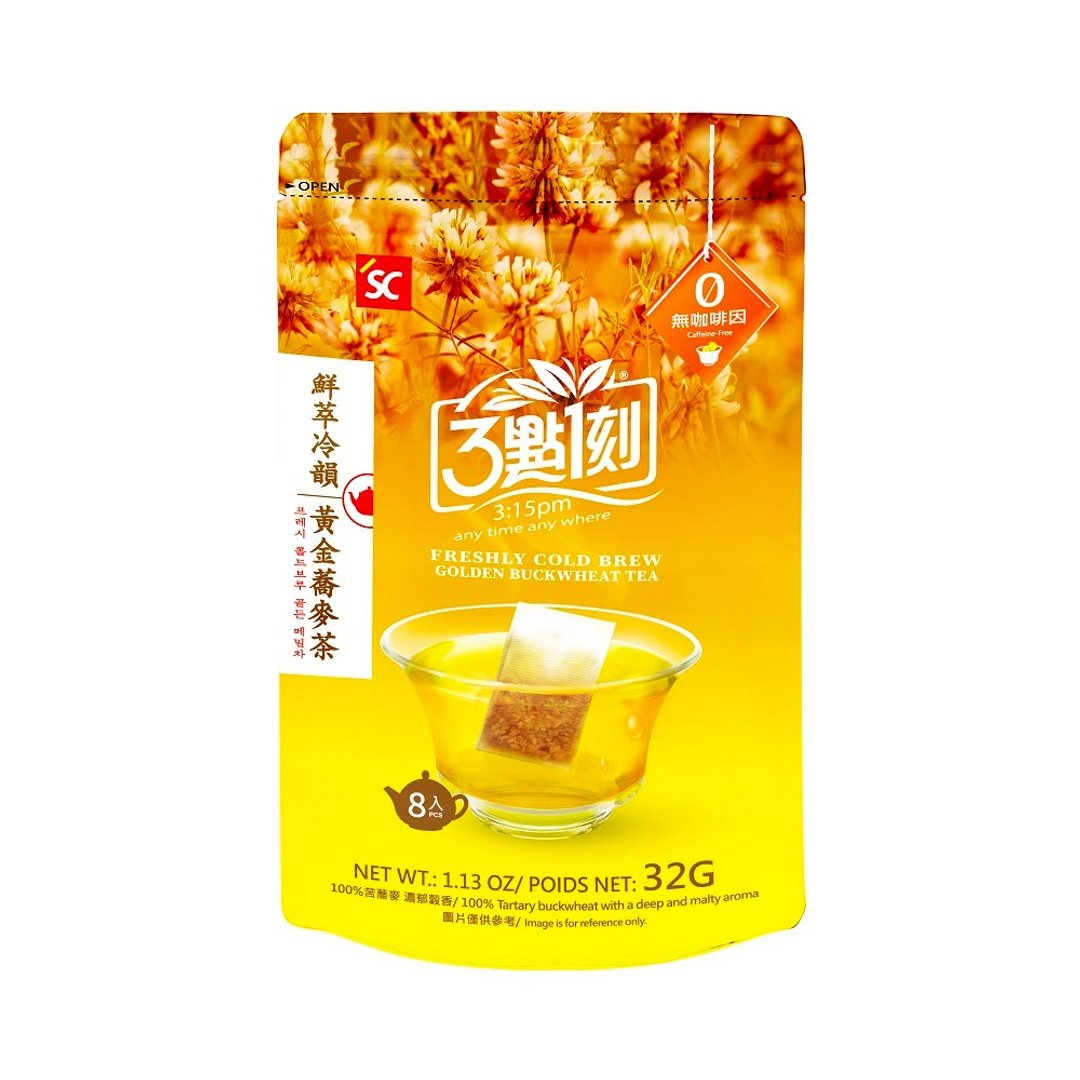 【3点1刻】鲜萃冷韵 黄金荞麦茶 4g x 8入/袋 (无咖啡因、低负担) - 茶 - 其他材质 黄色