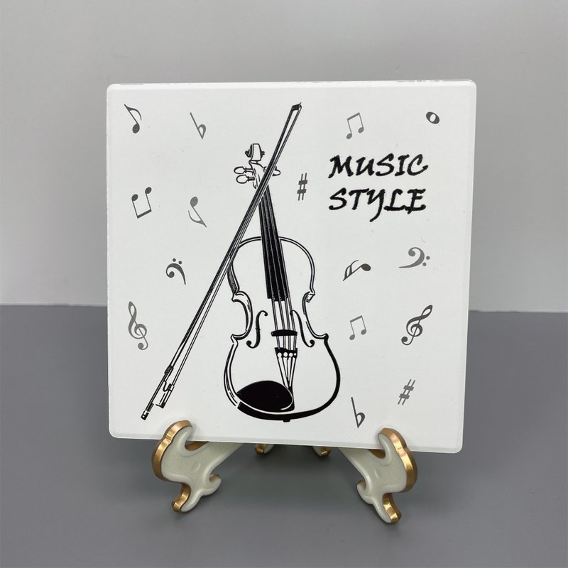 WD 乐器风格陶瓷隔热杯垫 - 杯垫 - 其他材质 白色