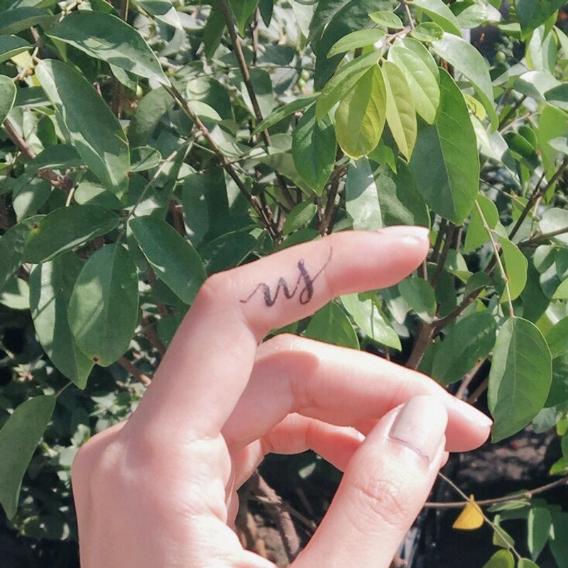 cottontatt us 手写书法 纹身贴纸 - 纹身贴 - 其他材质 黑色
