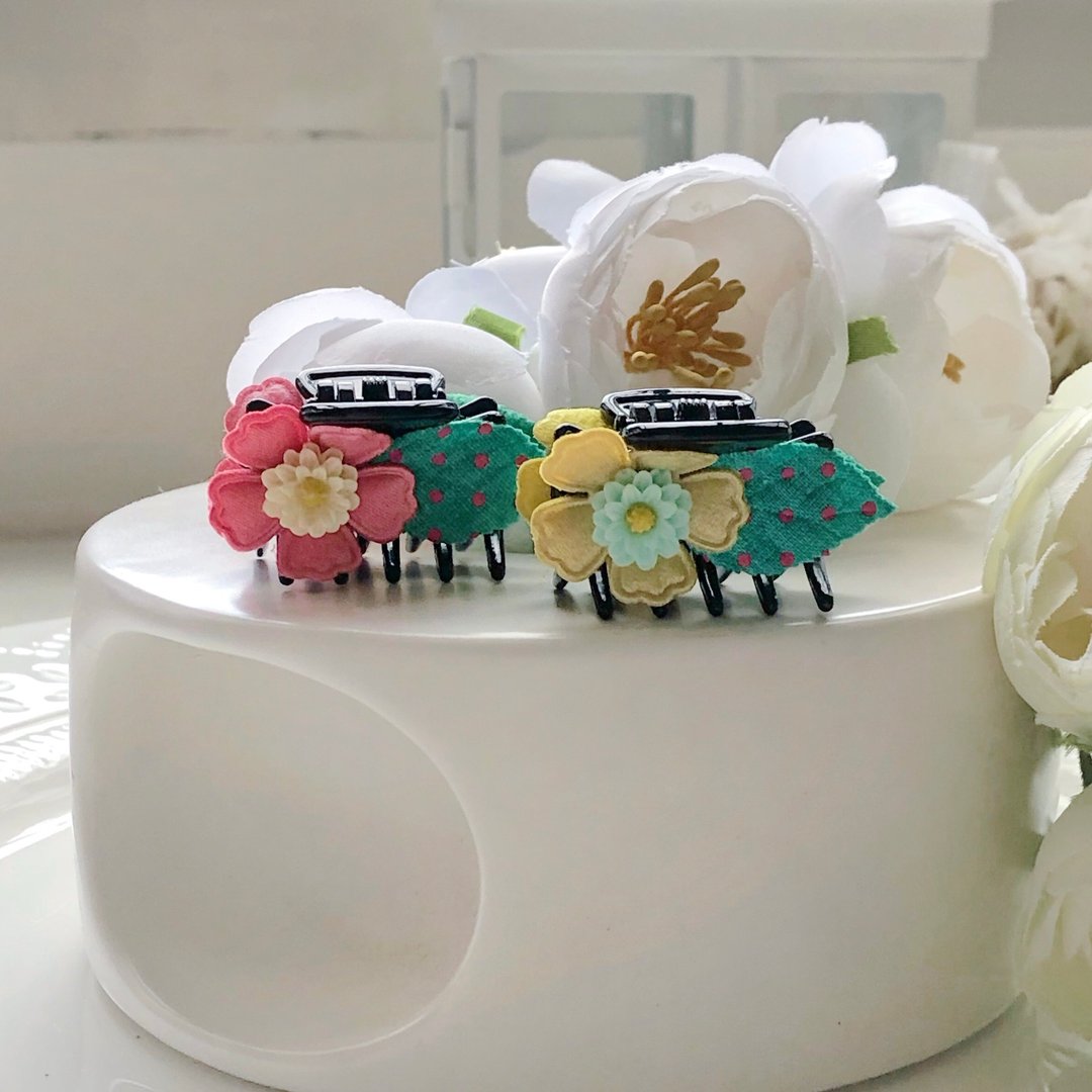 小巧可爱儿童女孩小孩发夹发饰迷你抓夹两件组 - 婴儿饰品 - 其他材质 多色