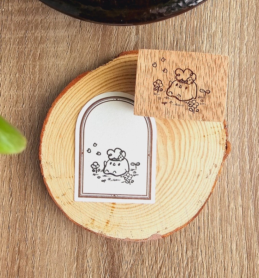 打卡印章 - 印章/印台 - 木头 咖啡色