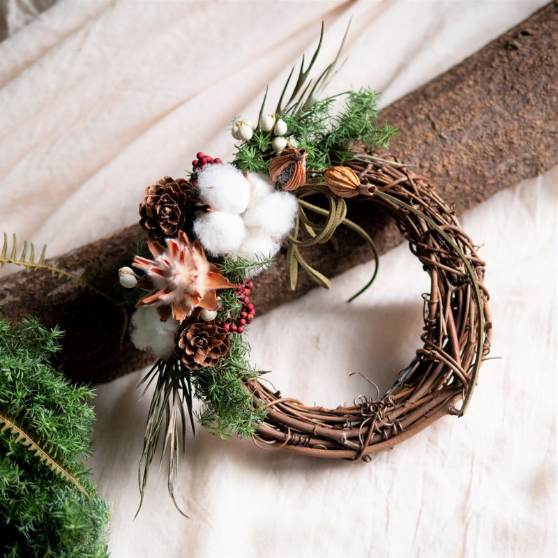圣诞花圈DIY - 丰收藤圈 - 植栽 - 植物．花 