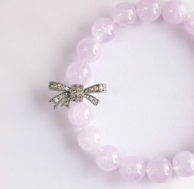 紫玉晶 蝴蝶结 手环 - 手链/手环 - 水晶 紫色