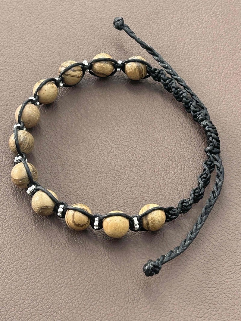 沉香念珠手链 | 淡雅香气 | 香木编织手链 - 手链/手环 - 木头 