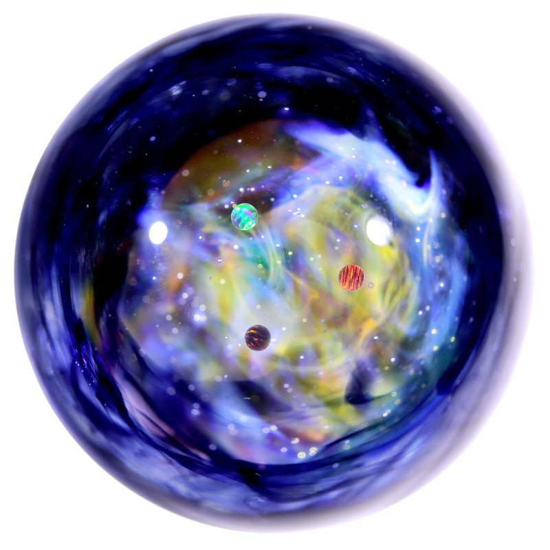48mm 两面星云宇宙玻璃球摆设 no.M257 - 摆饰 - 玻璃 黑色
