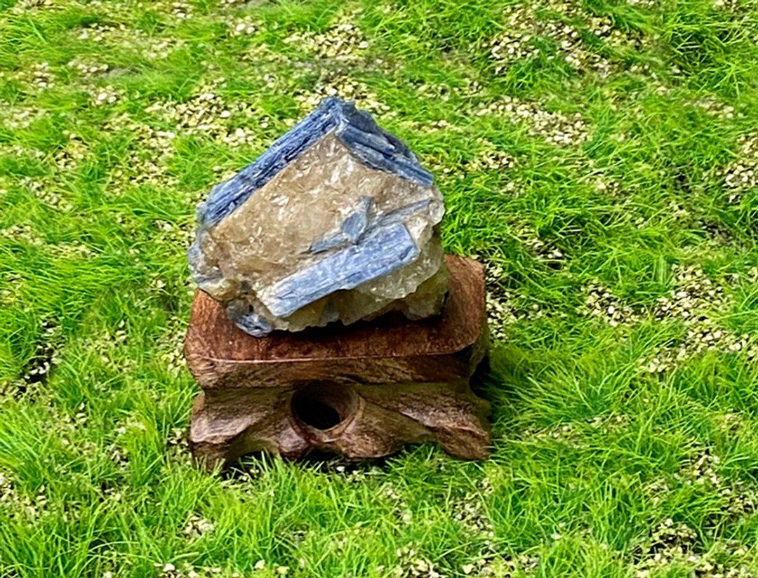 手串充电站-天然原矿几何蓝晶石共生白水晶及云母 可消磁细款手链 - 其他 - 水晶 多色
