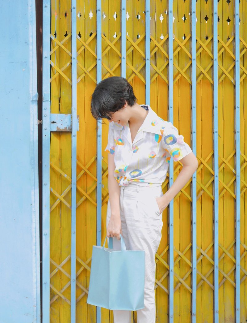 SIGNATURE 托特包-天蓝色 - 公文包/医生包 - 真皮 蓝色