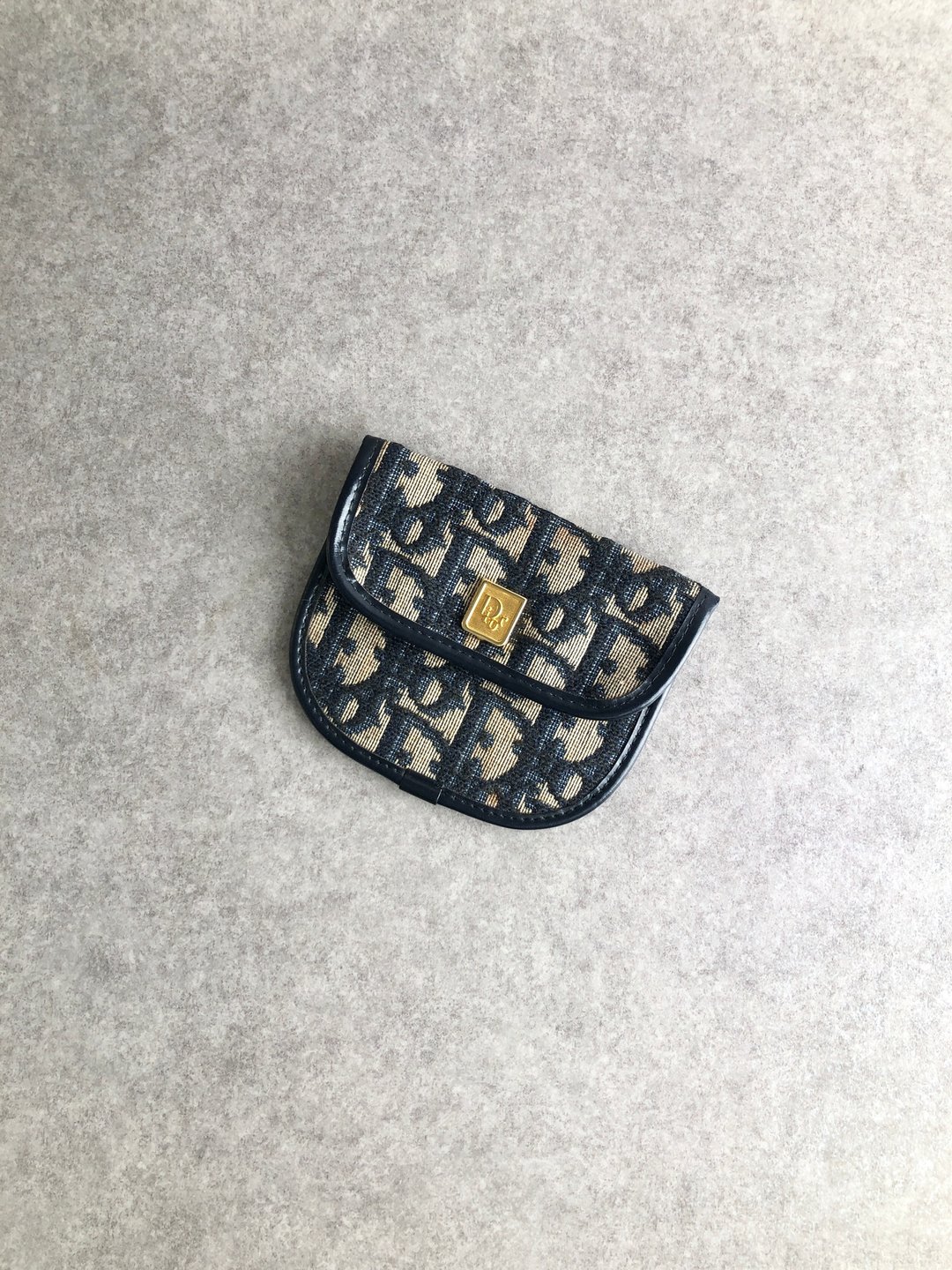 【日本直送，二手铭牌包装】Christian Dior Christian Dior Trotter 零钱包海军蓝标志提花 rmmrud - 零钱包 - 棉 蓝色