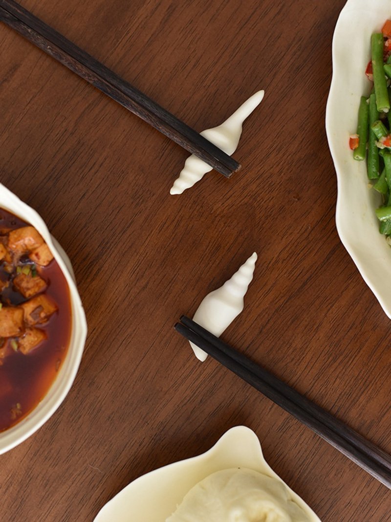 言己生活 手作陶瓷筷托 创意陶瓷小摆件 - 餐刀/叉/匙组合 - 瓷 