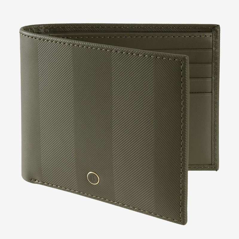 authentic 牛皮 8 卡短夹-橄榄绿 - 皮夹/钱包 - 真皮 绿色