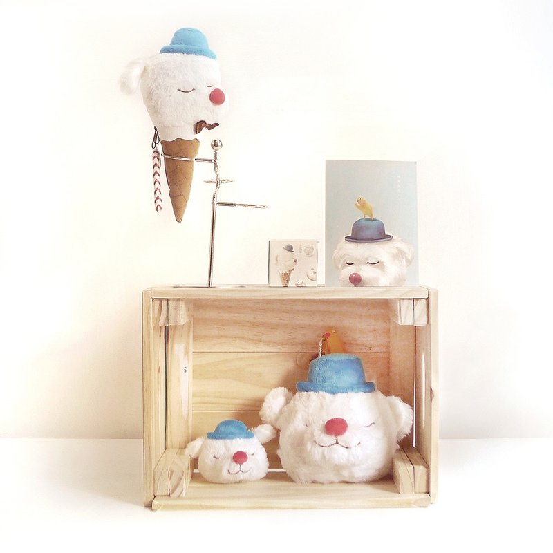 狗狗票卡包/ 绒毛/ 吊饰/ 零钱包/ 侧背包/ 5件组合 - 零钱包 - 其他材质 白色