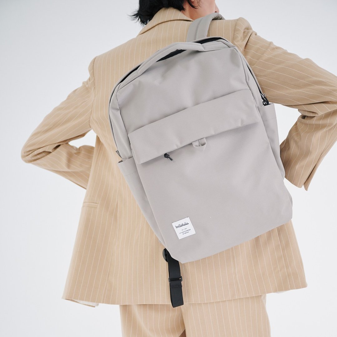 CARTER系列 | 方型13-15寸笔电后背包L号 CARTER ECO (昏灰) - 后背包/双肩包 - 环保材料 灰色