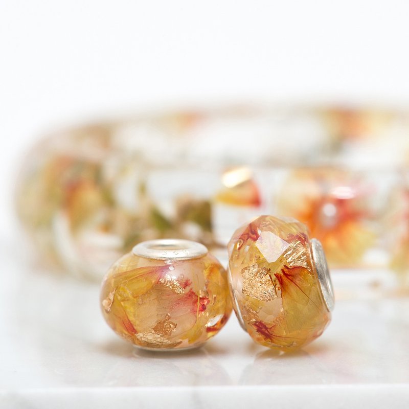 【狮子座-圣托里尼夕照】- Cloris Gift永色花链(手链，项链择一) - 手链/手环 - 植物．花 黄色