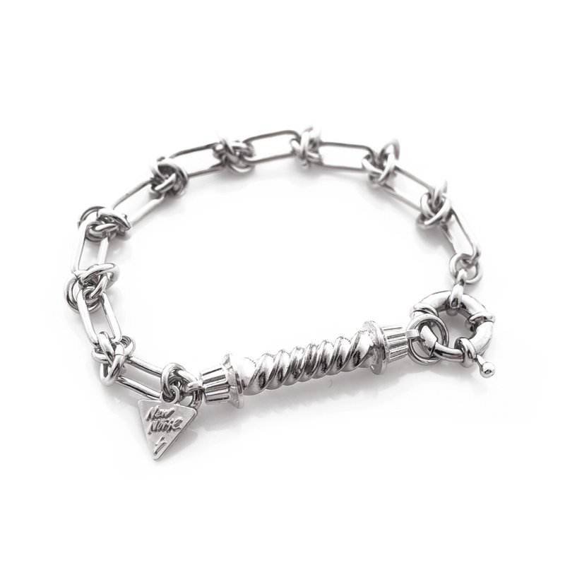 NEW NOISE-音量扭转手链 Volume twist bracelet (银色款) - 手链/手环 - 其他金属 金色