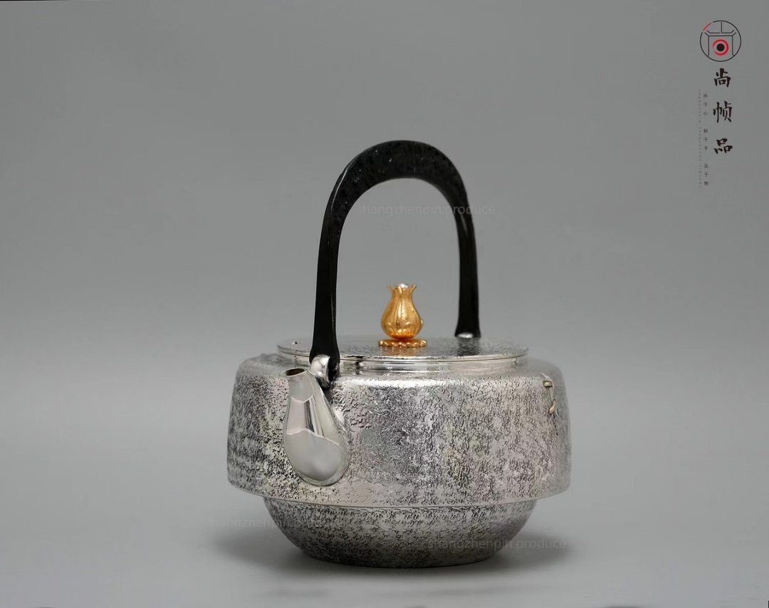 尚帧品 万代屋形银壶 纯银纯银9999纯手工 纯银汤沸 - 茶具/茶杯 - 纯银 