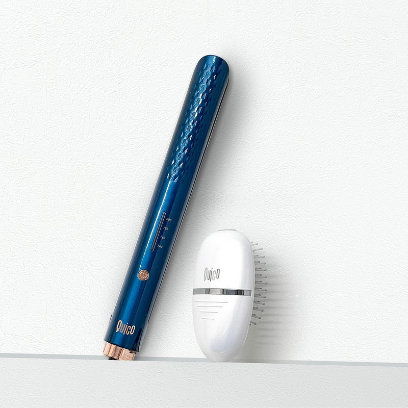 Quico - 轻巧造型器 (宝石蓝) + 负离子梳 (珍珠白) 优惠套装 - 其他小家电 - 塑料 