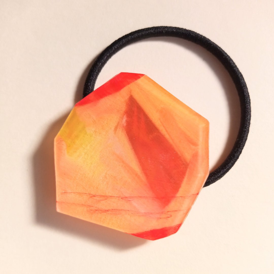 Kakera Hair Clip Moyo - 发饰 - 塑料 橘色