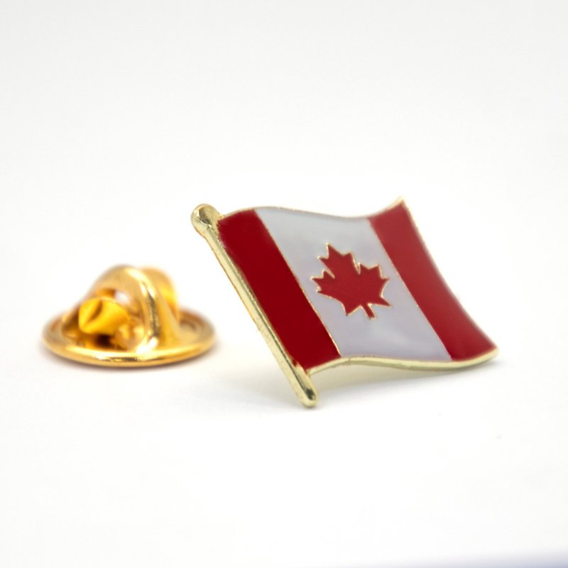 Canada 加拿大纪念胸针  金属徽章 国徽胸徽 国徽饰品 纪念胸章 - 胸针 - 其他材质 多色