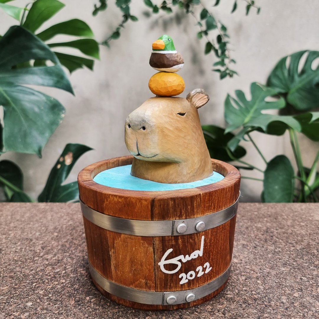 CAPYBARA - 摆饰 - 木头 咖啡色