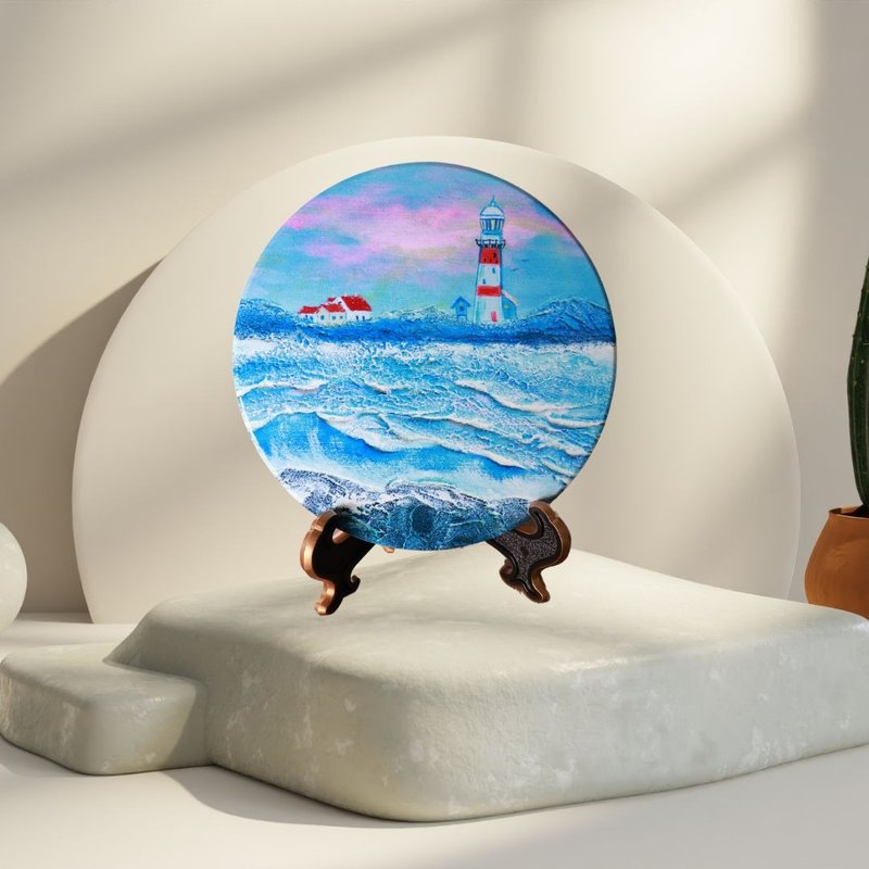 【艺术订制】MIT台湾莺歌陶瓷杯垫 | 守望 - 杯垫 - 陶 蓝色