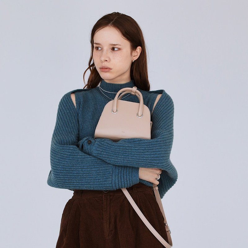 韩国制 MUR FLING MICRO Vegan Leather MINI包包 (PLAIN BEIGE - 侧背包/斜挎包 - 环保材料 