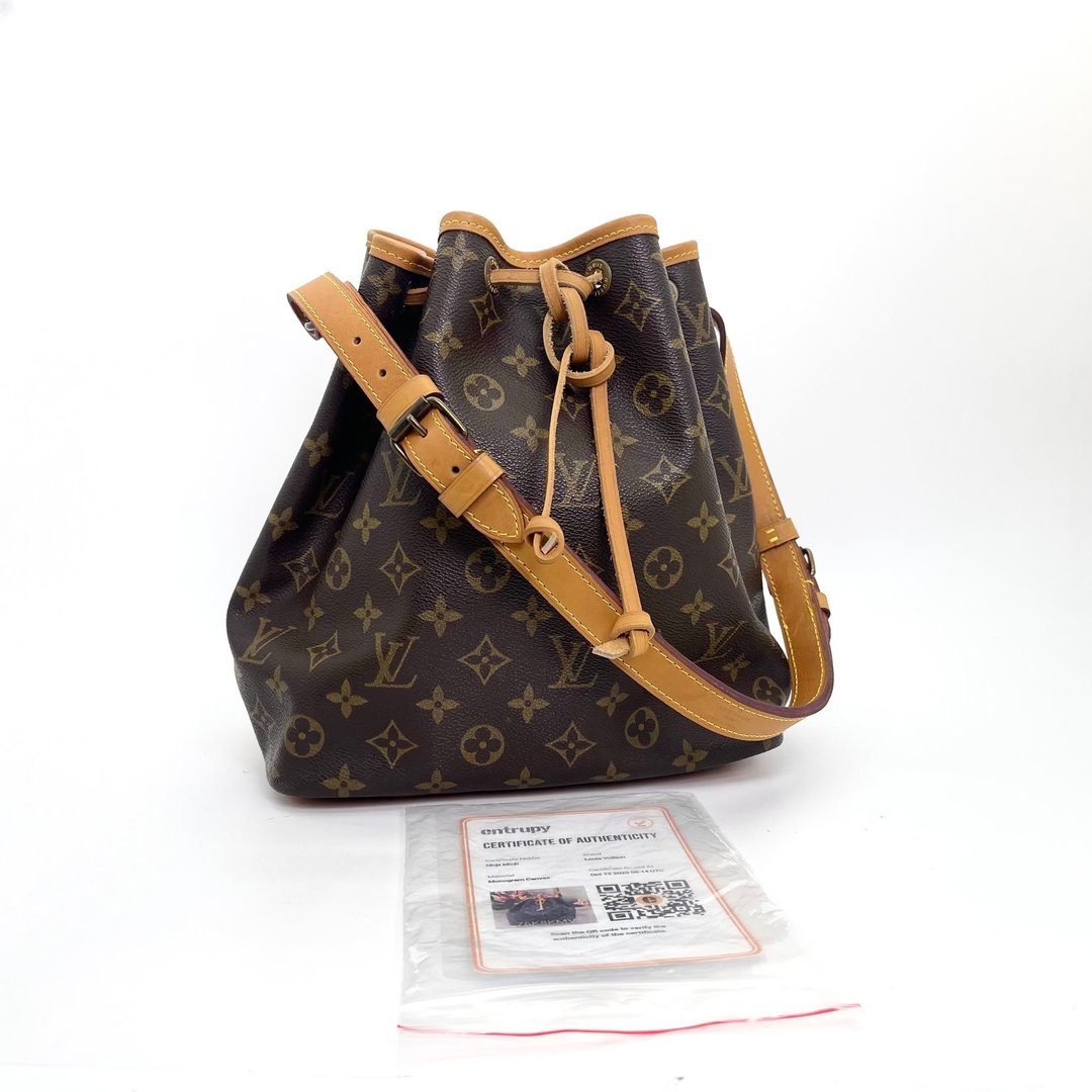 Louis Vuitton 老花水桶包含 Entrupy 证书 - 手提包/手提袋 - 真皮 咖啡色