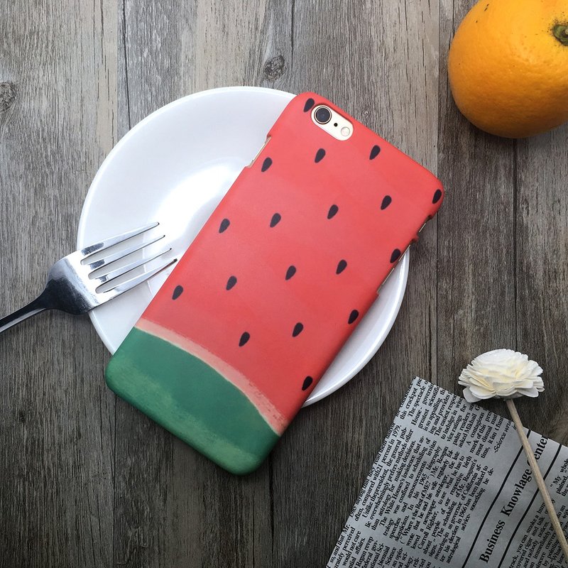 夏日小西瓜-iPhone/Android(Samsung三星, HTC, Sony) - 手机壳/手机套 - 塑料 红色