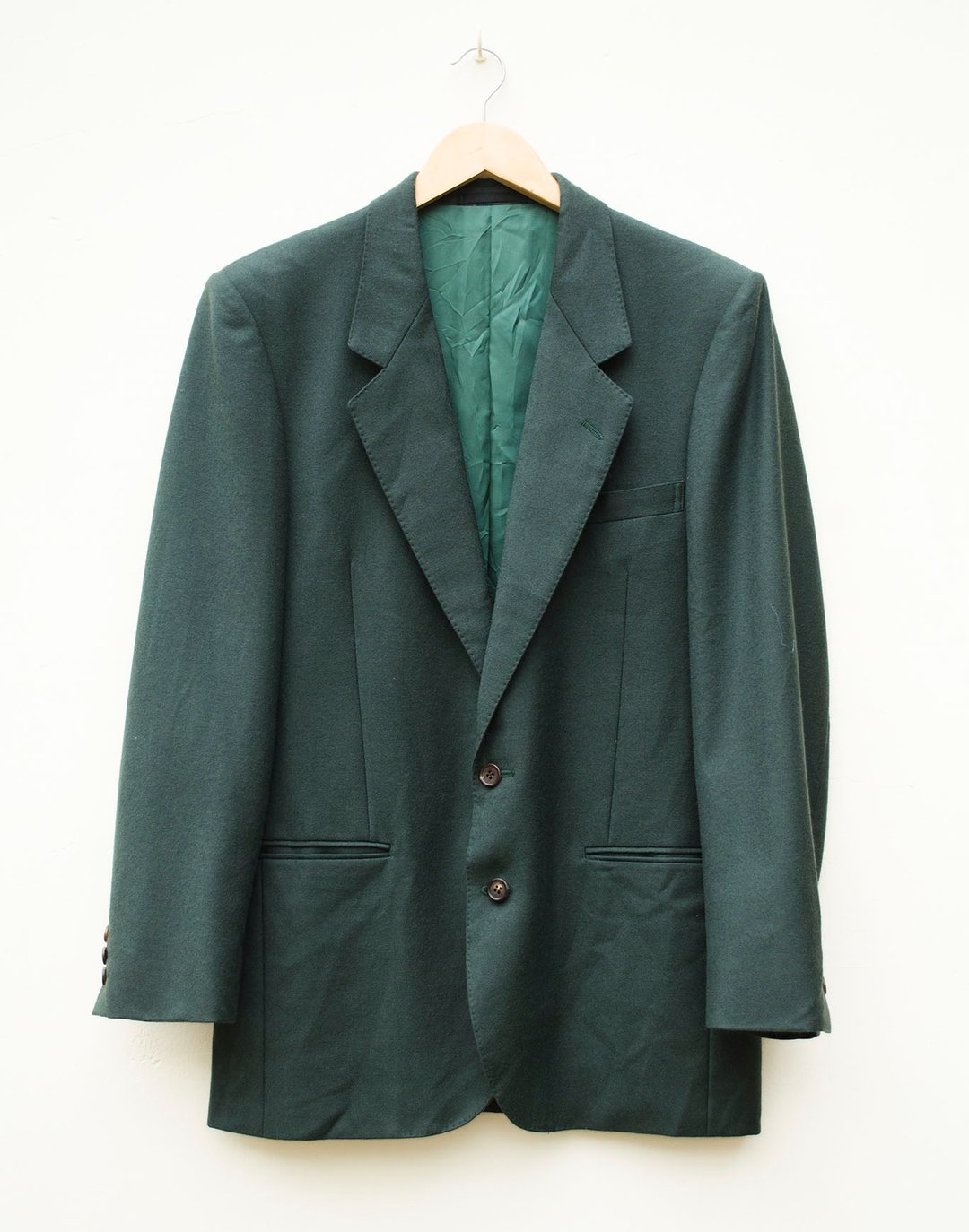 深绿松石.修身剪裁简约西装外套.正装 Paris #Vintage #古着 #莞洱 - 女装西装外套/风衣 - 羊毛 