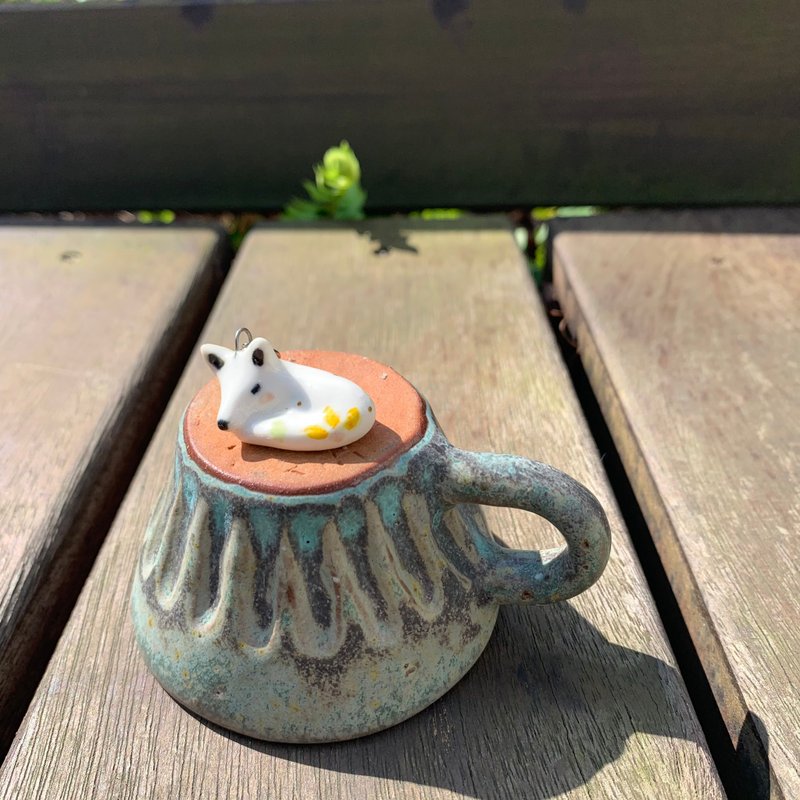 A Lu - 小小狐狸陶坠链/手做手绘 仅此一件 - 项链 - 陶 多色