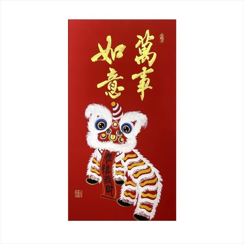 春华工坊/手写手绘年画/万事如意/T03-2026 - 墙贴/壁贴 - 纸 红色