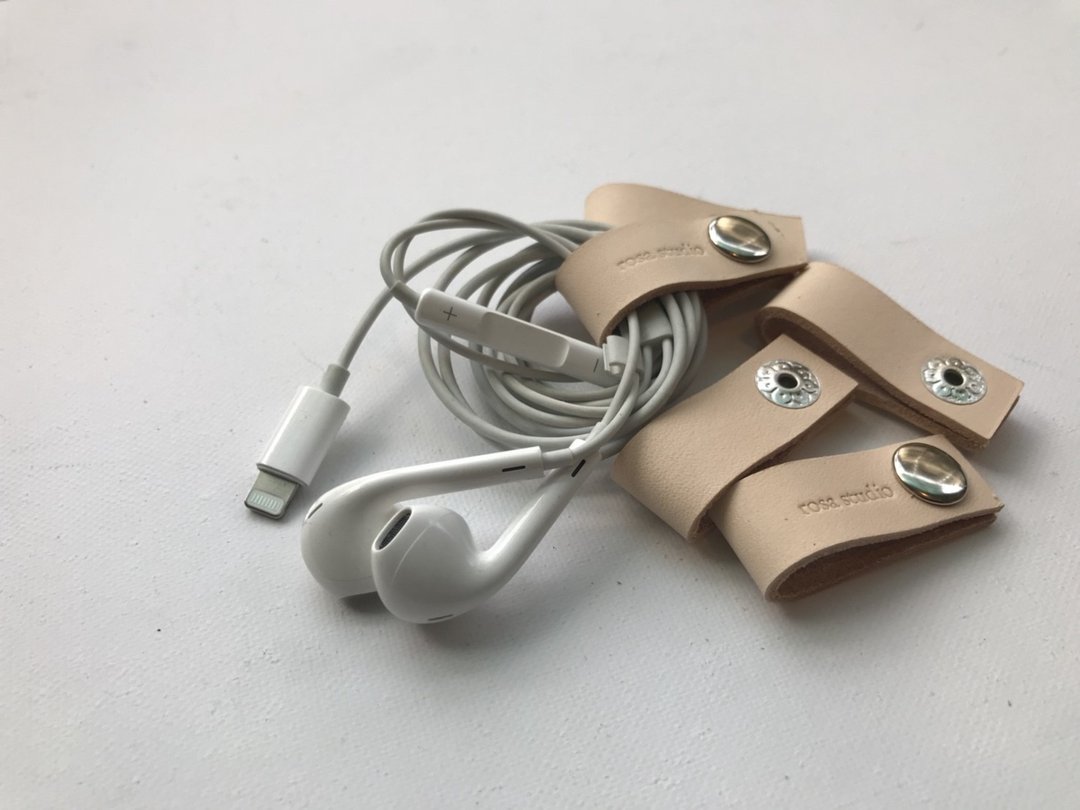 皮革集线器_婚礼小物(100入) - 卷线器/电线收纳 - 真皮 橘色